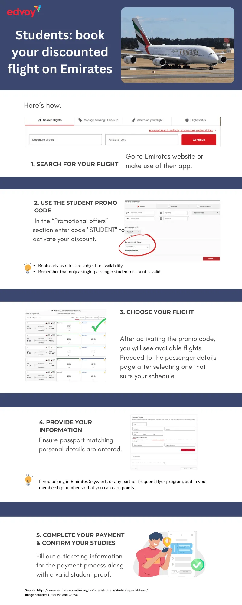 Emirates student discount